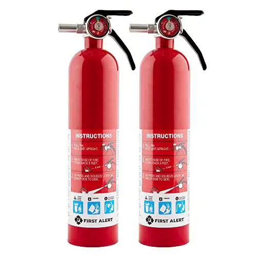 First Alert Home1-2, Standard Home Fire Extinguisher, Red, 2PACK