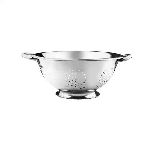 YBM HOME Colander Stainless Steel Set with Heavy Duty Handles and Self Draining Stable Ring Base, 5 Quart – Pack of 1