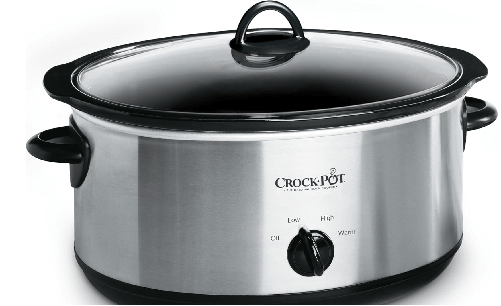 Crock-Pot 7-Quart Manual Slow Cooker, Family Size Serves 8+ People & Fits 6-lb Roast, Removable Ston