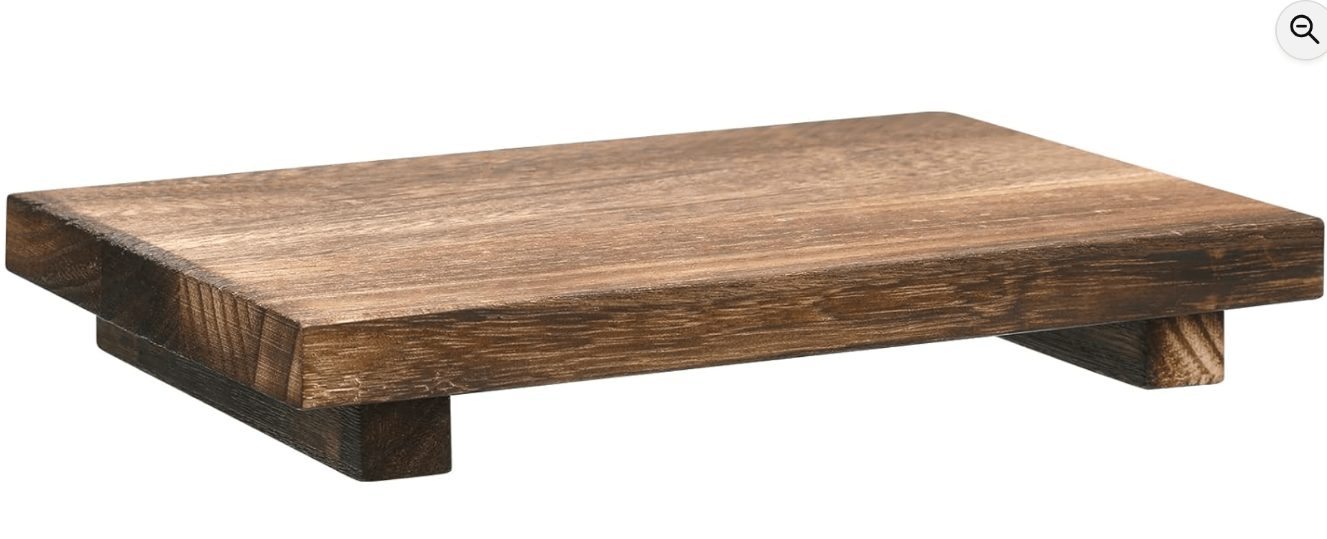 Nuogo Wood Pedestal Riser Stand for Kitchen Soap Tray,9 X 6 Inch,Brown