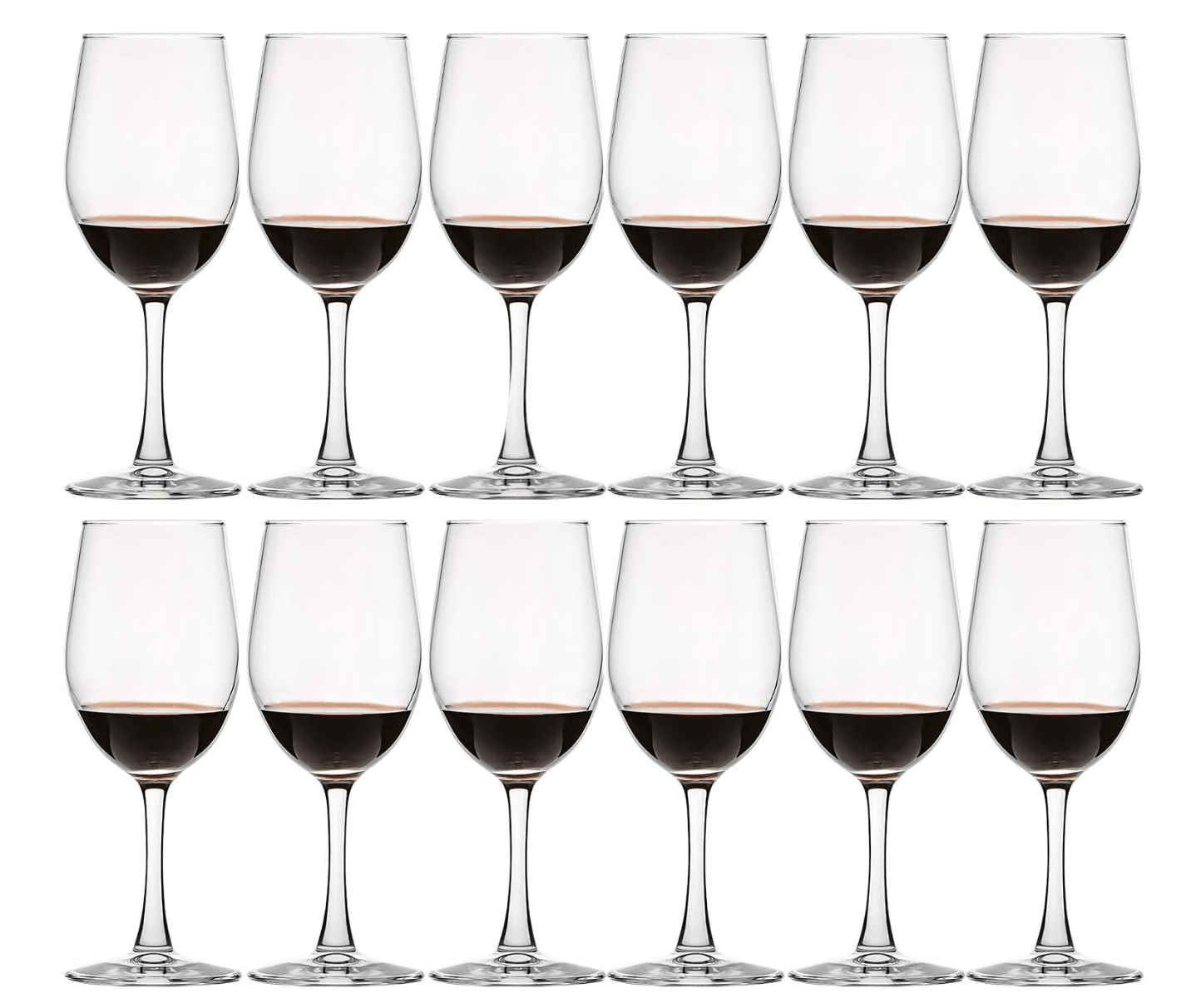 UMI UMIZILI 12 Ounce - Set of 12, Classic Durable Red/White Wine Glasses For Party