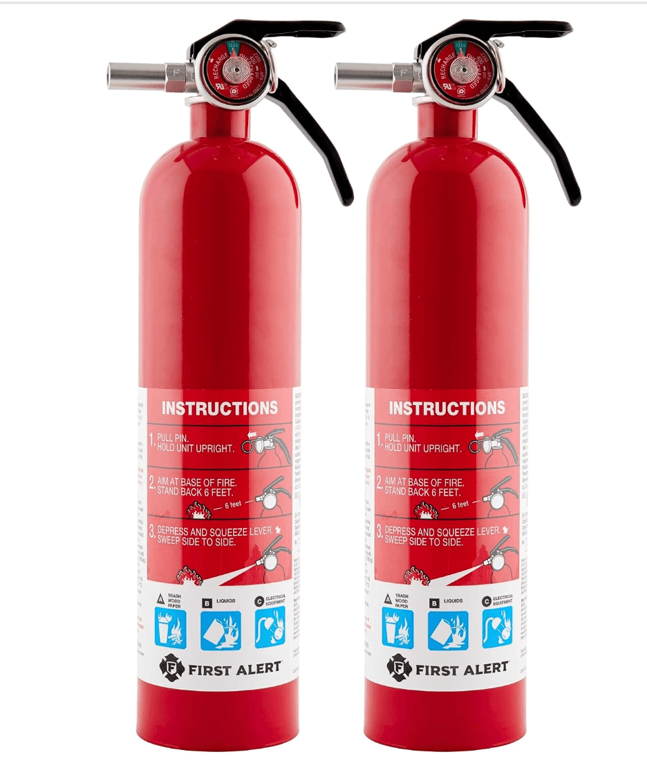 First Alert Home1-2, Standard Home Fire Extinguisher, Red, 2PACK