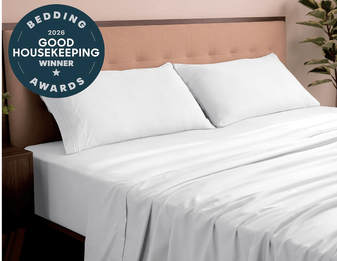 Mellanni California King Sheets Set - 4 PC Iconic Collection Bedding