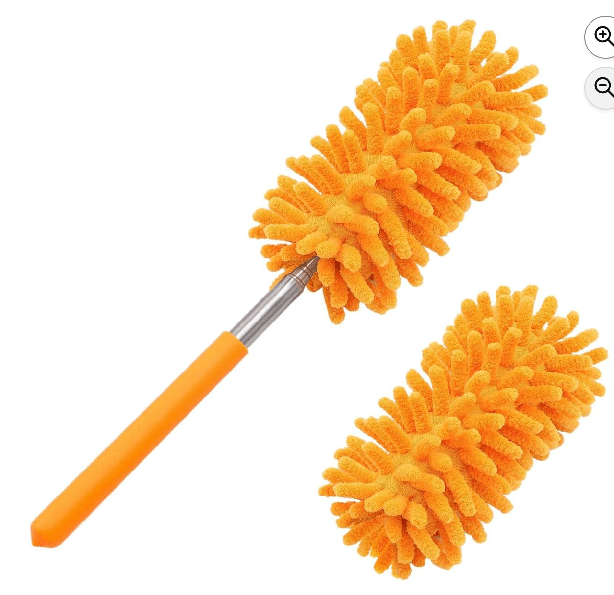 Duster for Cleaning, 10-29\\\\\\\\\\\\\\\" Extension Pole, 2 Washable Heads, Yellow