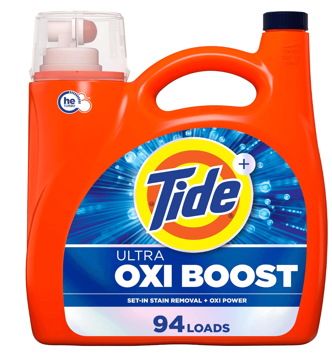 Tide Ultra Oxi Boost Liquid Laundry Detergent, 132 fl oz, 94 Loads, Advanced Stain Remover, Laundry 