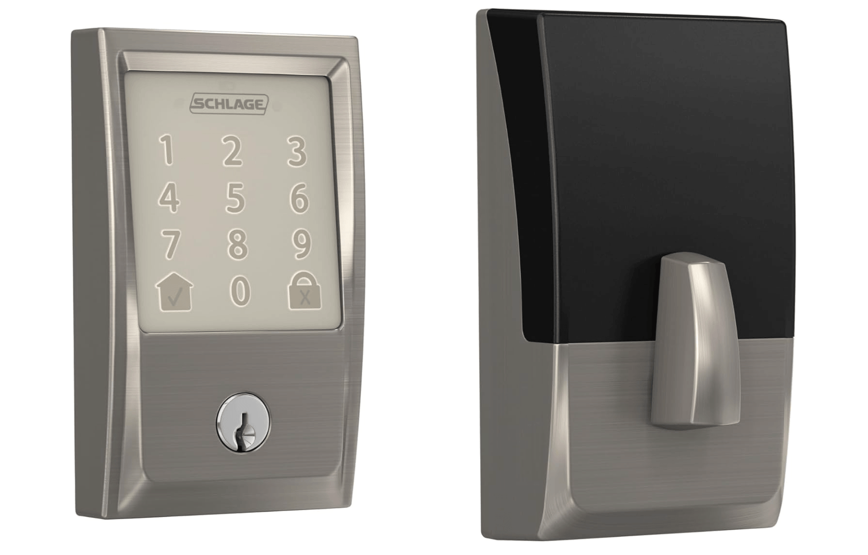 Schlage Encode Smart WiFi Deadbolt Lock with Century Trim, Satin Nickel