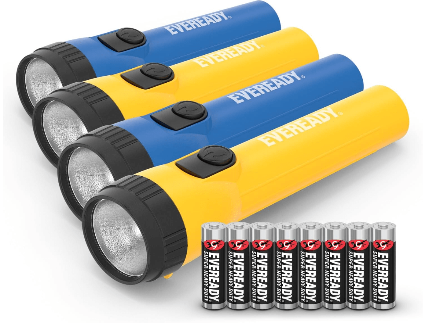 EVEREADY LED Flashlights (4-Pack), Bright Flashlights for Emergencies and Camping Gear, Flash Light 