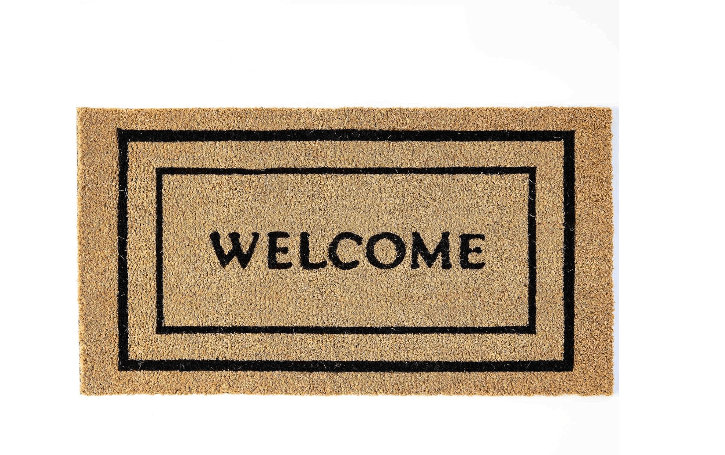 KANKUN Coco Coir Door Mat with Heavy Duty Backing, Welcome Doormat (17\" x 30\"), Doormat Entrance (